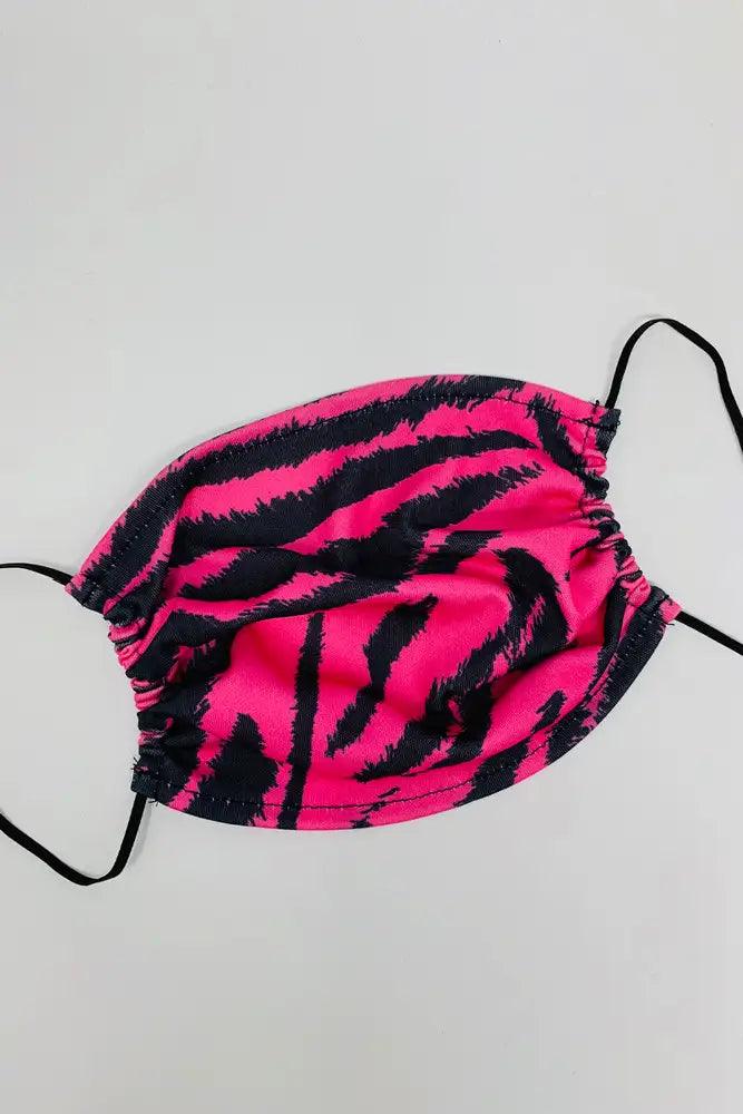 Fuchsia Zebra Print Reusable Face Mask