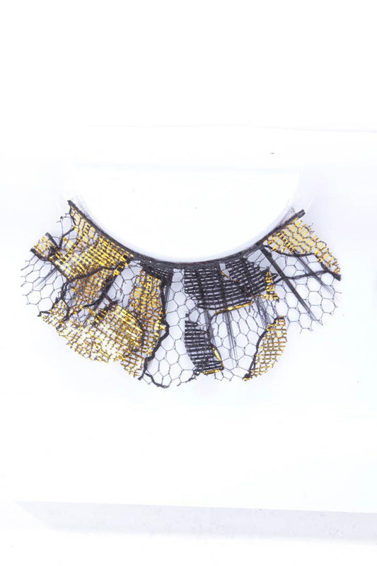 Gold Black Lace Eyelashes