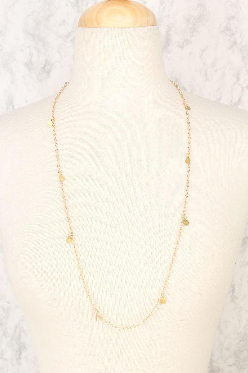 Gold Sequins Simple Casual Necklace