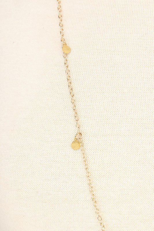 Gold Sequins Simple Casual Necklace