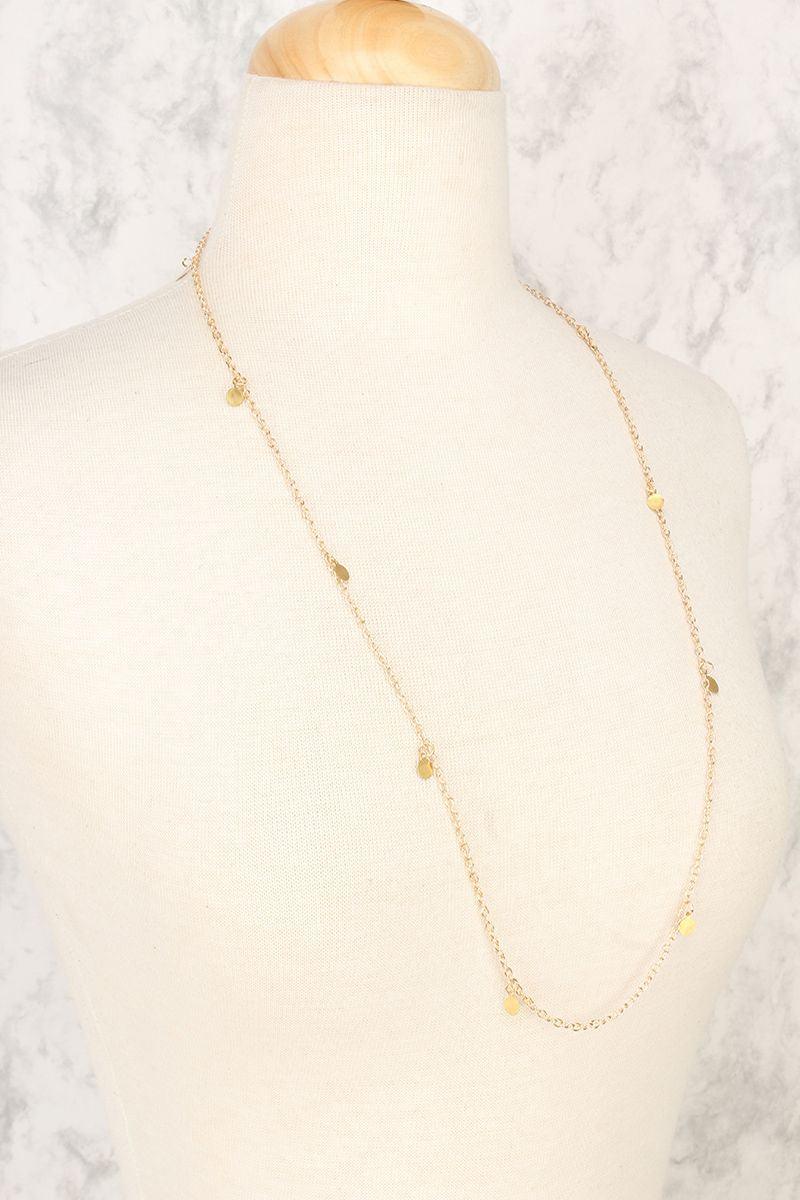 Gold Sequins Simple Casual Necklace