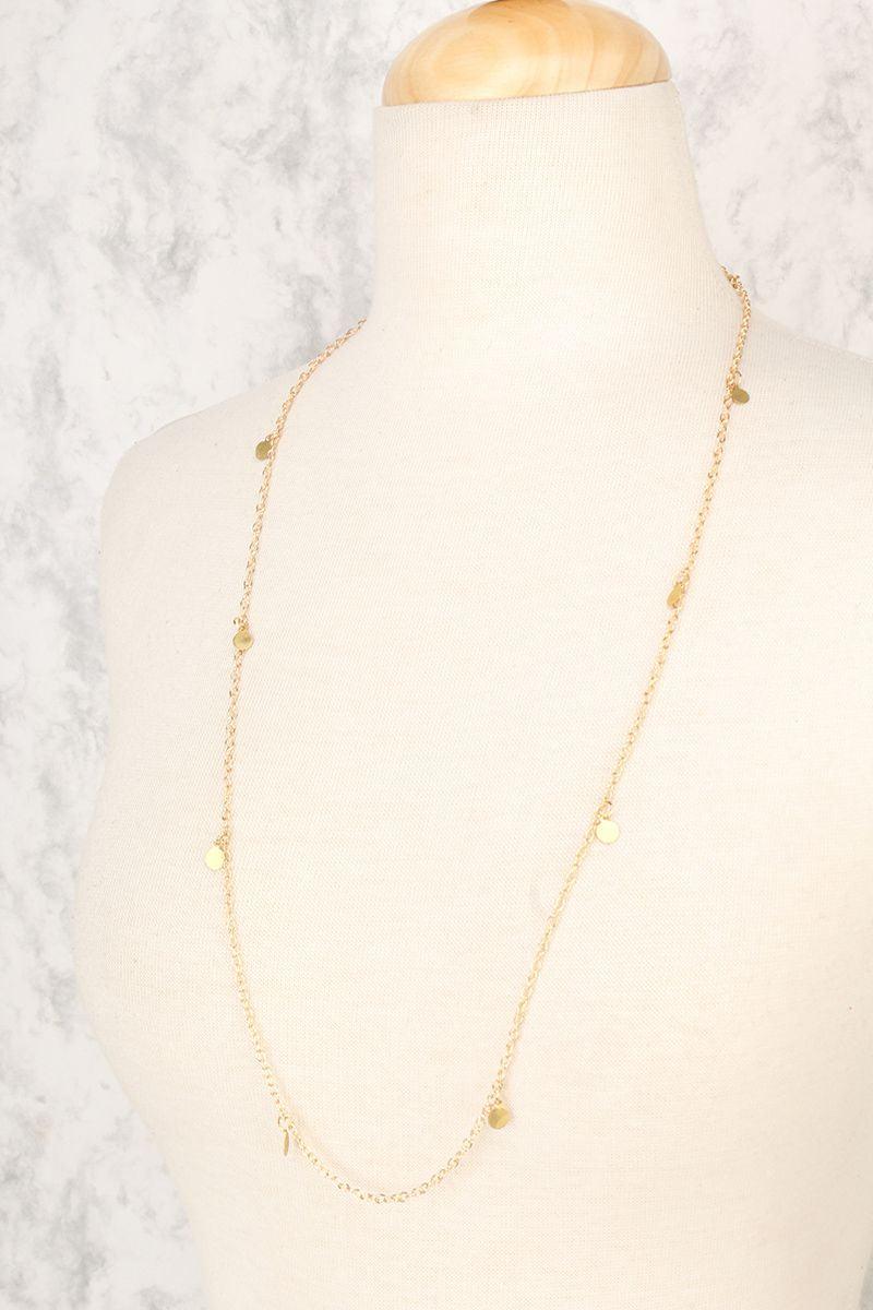 Gold Sequins Simple Casual Necklace