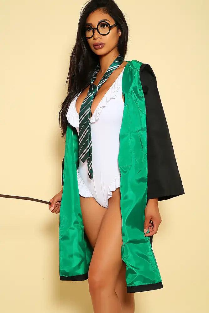 Green Black Sexy Wizard 3 Piece Harry Costume