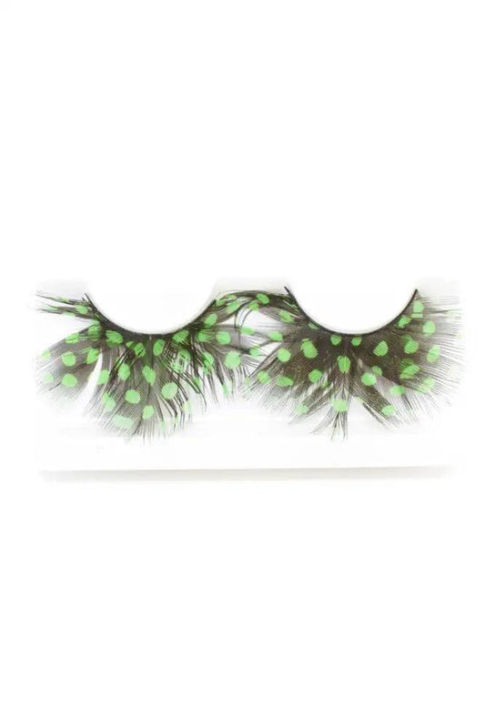 Green Black Two Tone Faux Eyelashes - Babewear