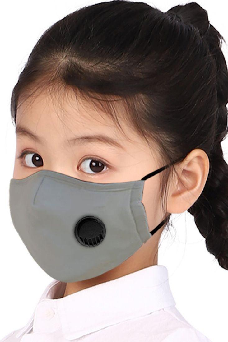 Grey Respirator Washable Kids Face Mask