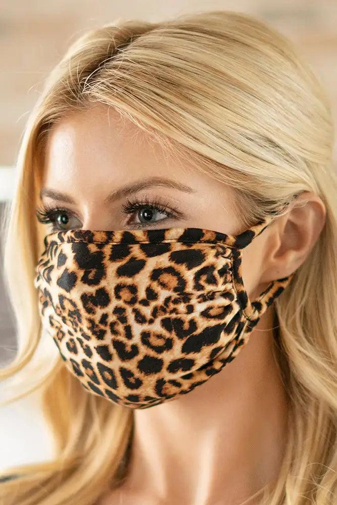 Leopard Print Reusable Mouth Face Mask