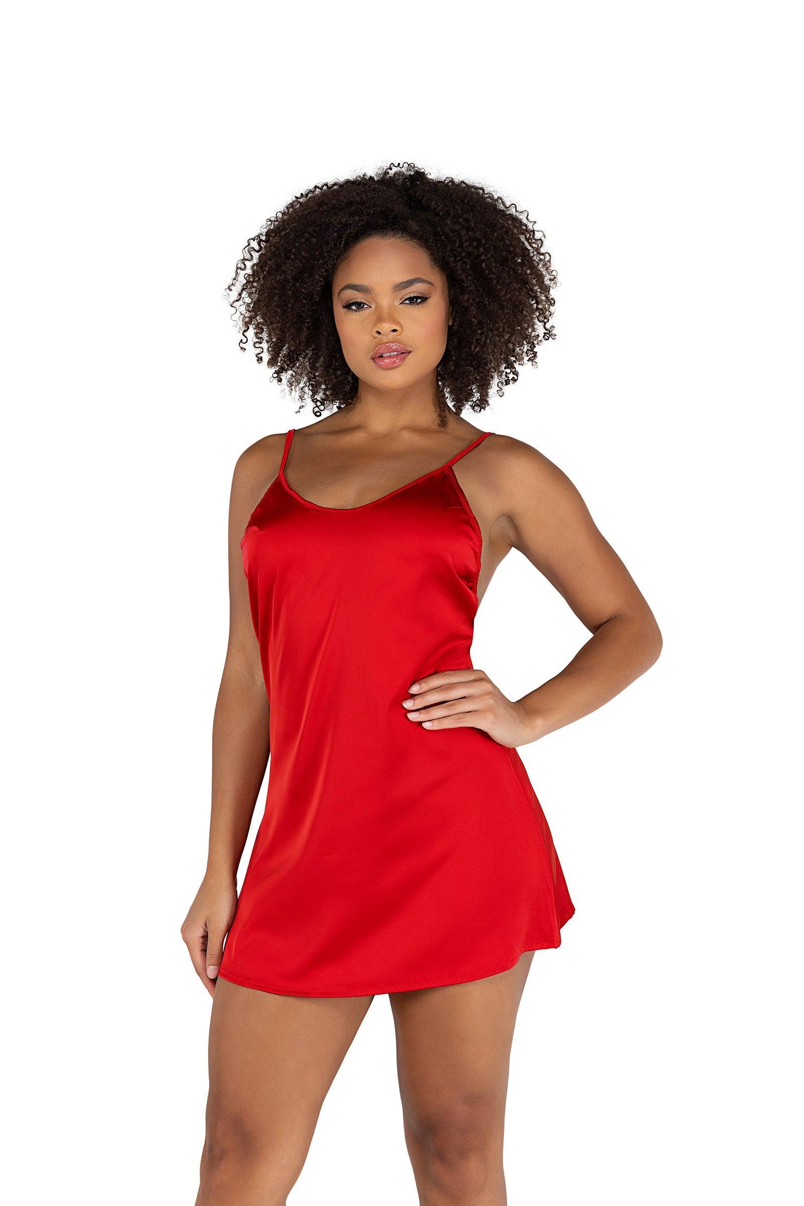 LI504 - Soft Satin Chemise - Babewear