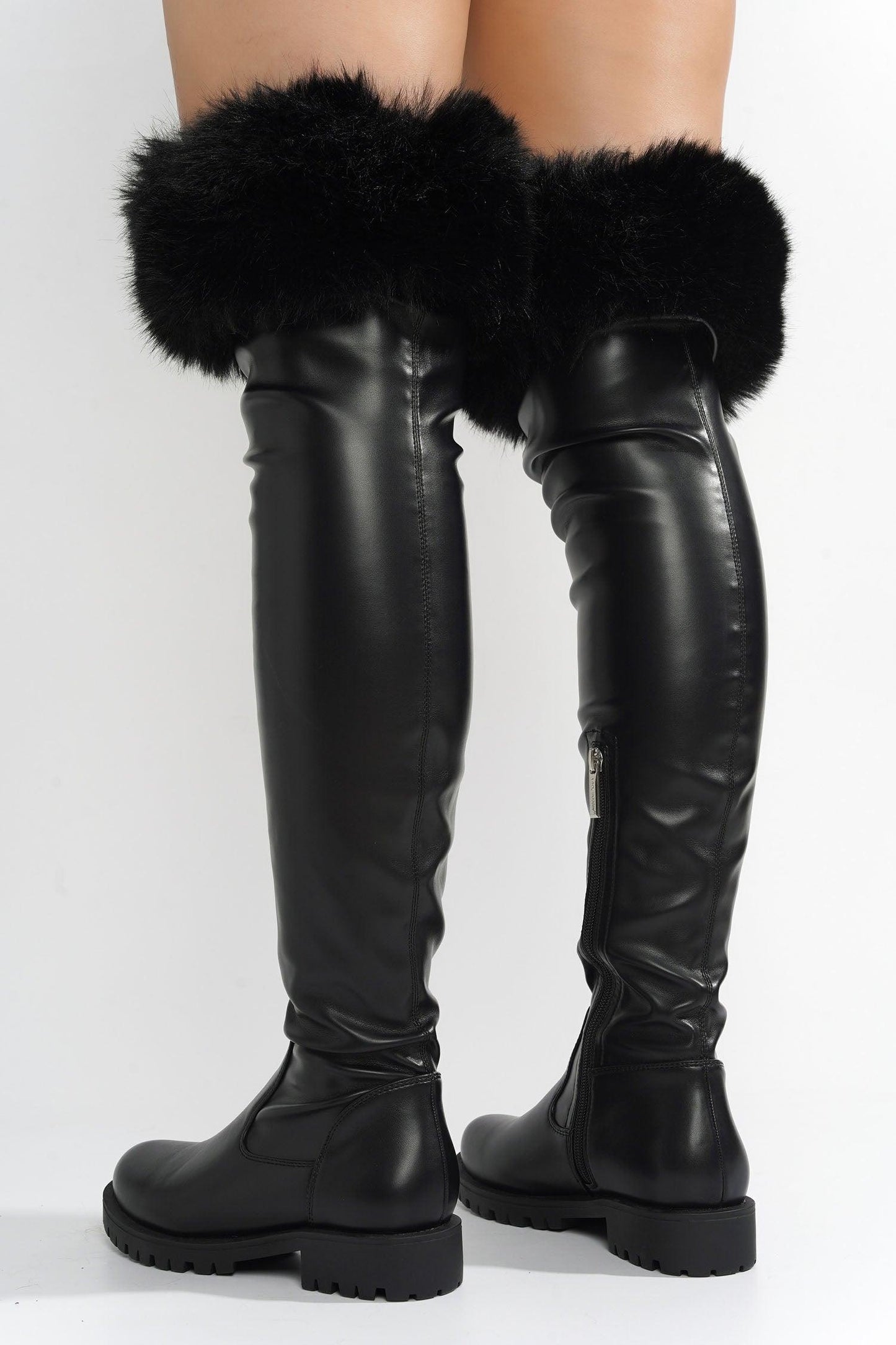 MEGHANI - BLACK Thigh High Boots