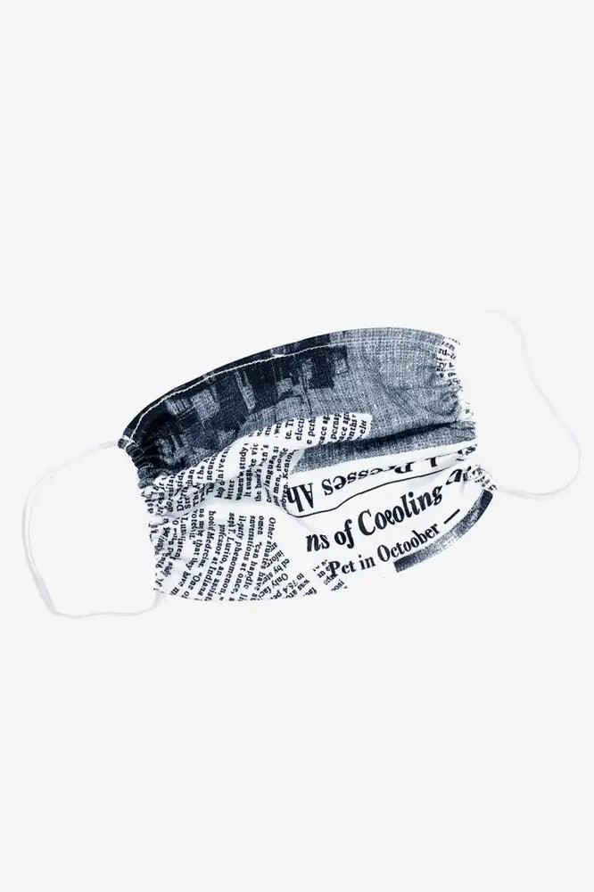 Newspaper Print Reusable Face Mask