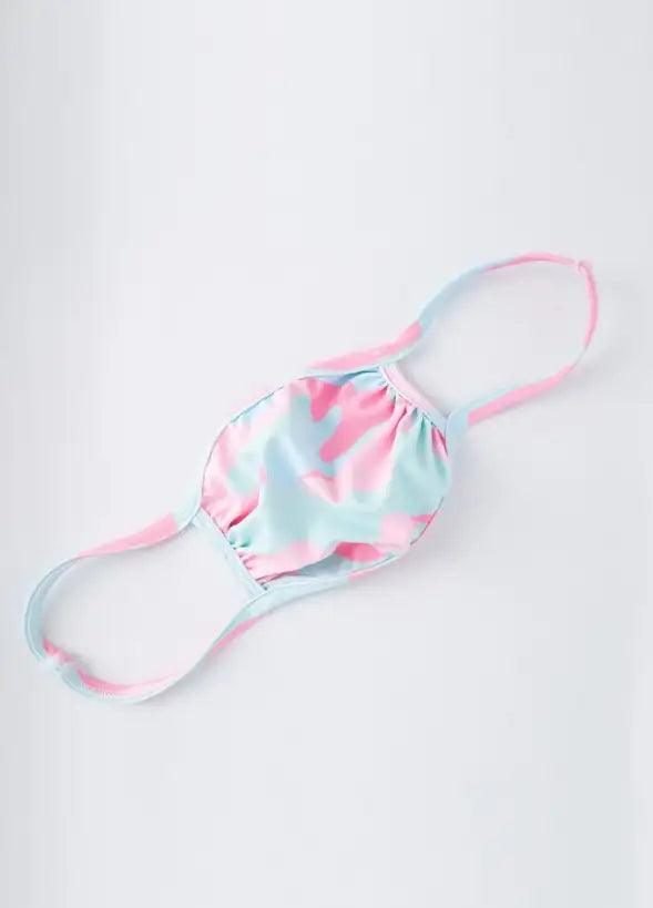 Pink Blue Camouflage Print Reusable Mouth Face Mask - Babewear