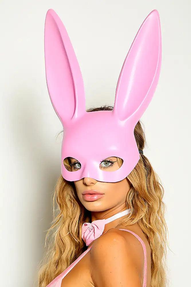 Pink Bunny Mask Costume Accessory