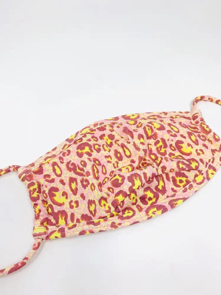 Pink Leopard Print Stretchy Reusable Face Mask