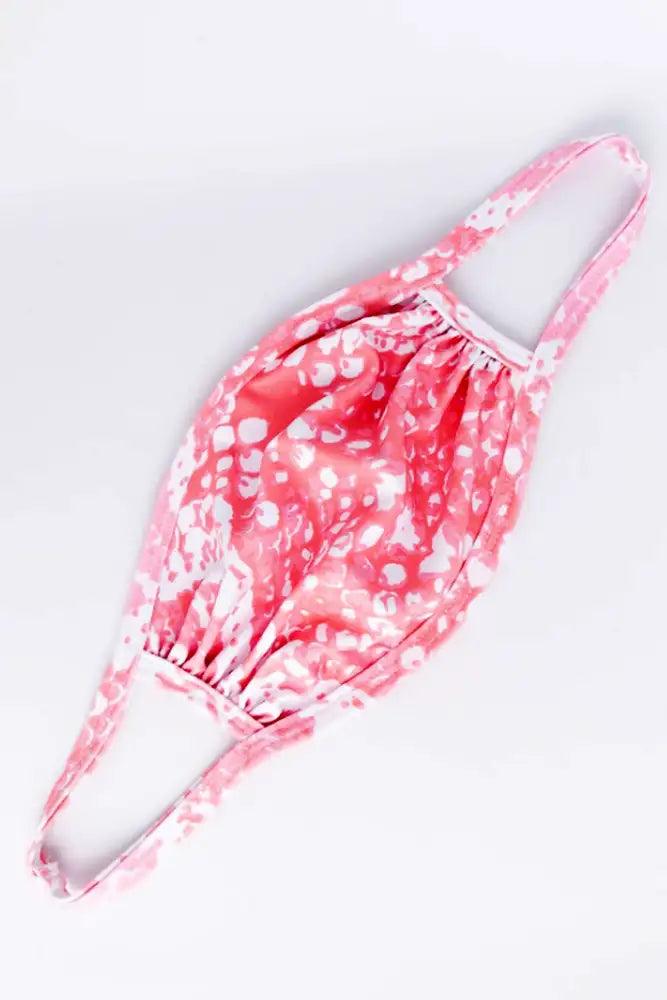 Pink White Printed Face Mask - Babewear