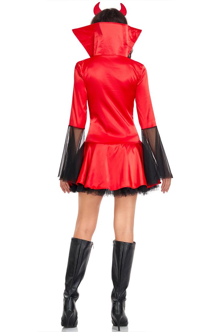 Red Black Mesh 2 Pc Devil Costume