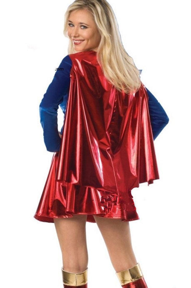 Red Blue Metallic Super Hero Cape Costume 1423 (3/3)