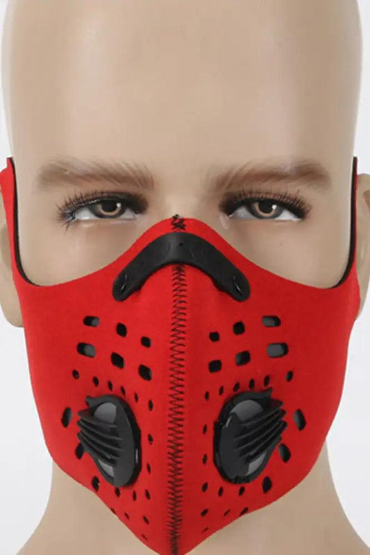 Red Double Respirator Filter Reusable Face Mask - Babewear