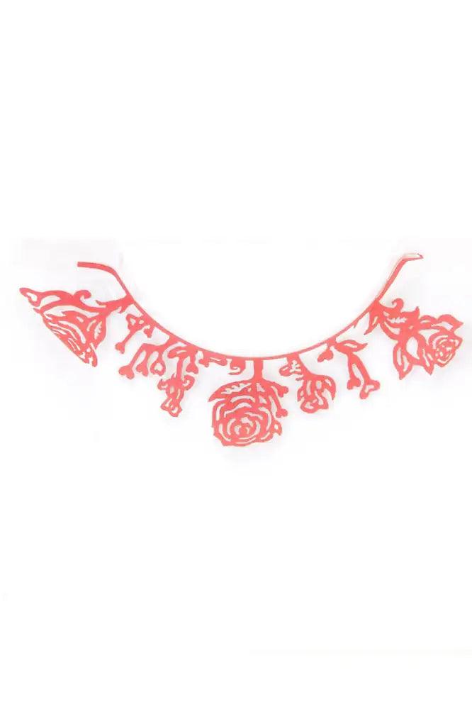 Red Plastic Design Faux Eyelashes