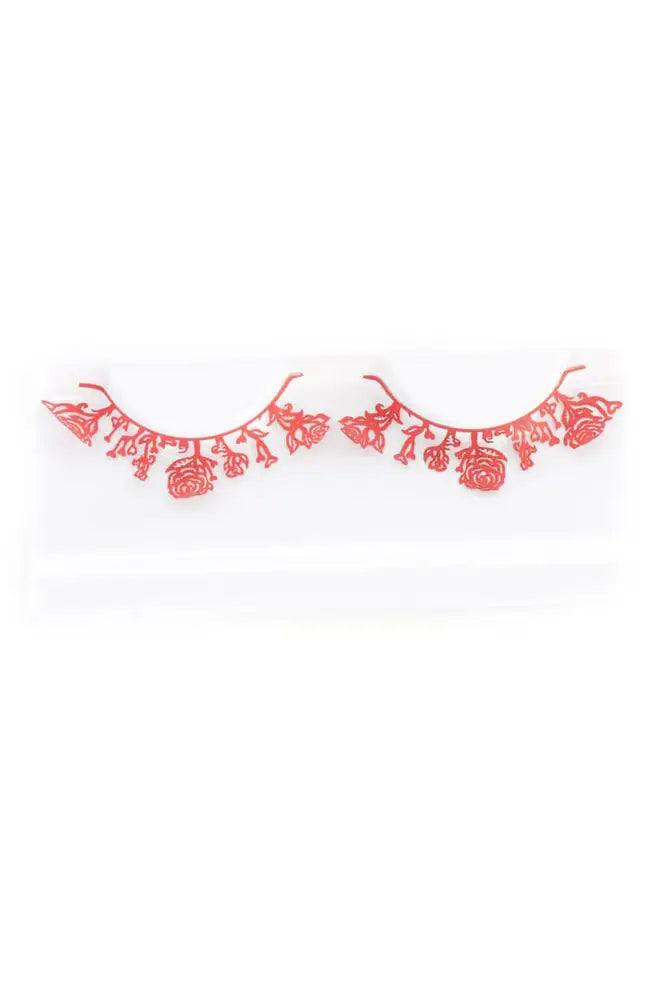 Red Plastic Design Faux Eyelashes