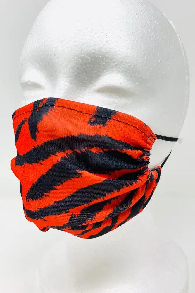 Red Zebra Print Reusable Face Mask - Babewear