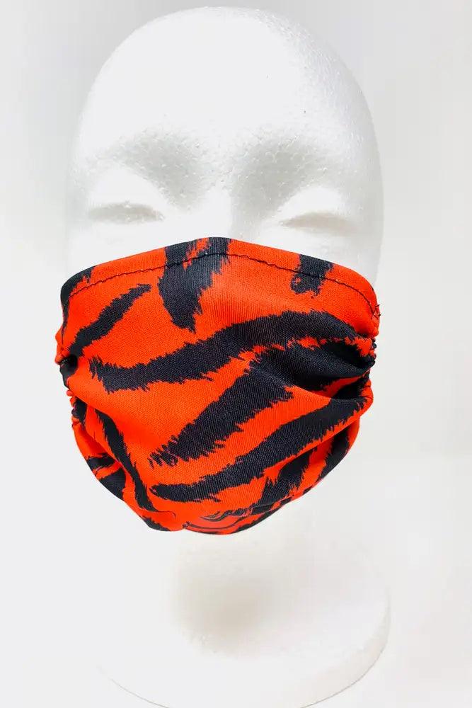 Red Zebra Print Reusable Face Mask