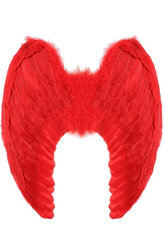 Big Red Feather Wings Costume Accessory