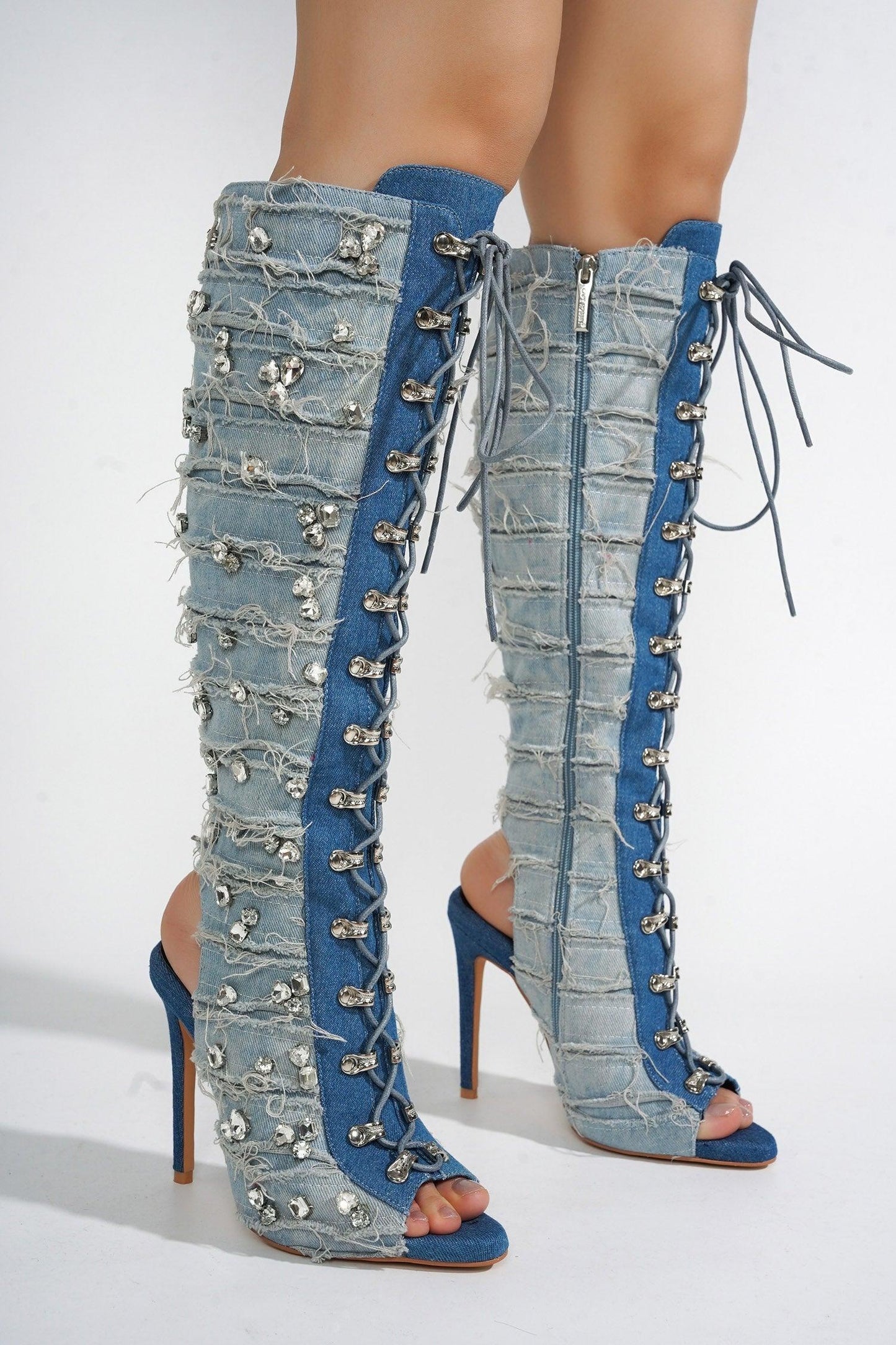 RENAISSANCEE - DENIM Thigh High Boots