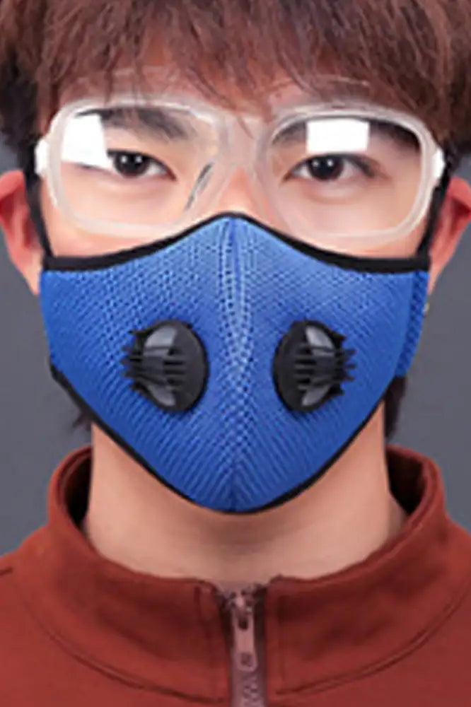 Royal Blue Double Respirator Filter Face Mask - Babewear