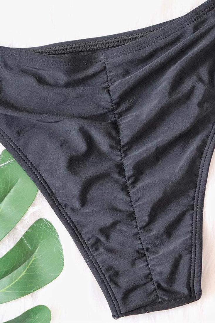 Sexy Black Triangle Bikini With Gemstone Details