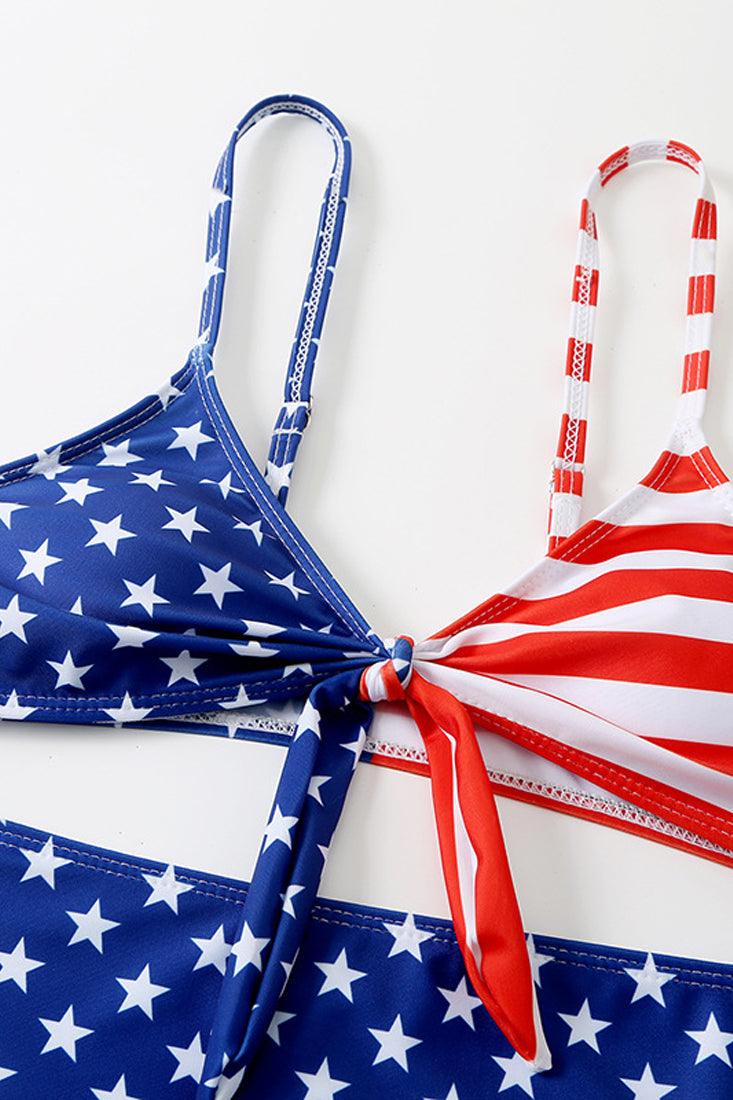 Sexy High Waist Patriotic Stars And Stripes 2pc Bikini