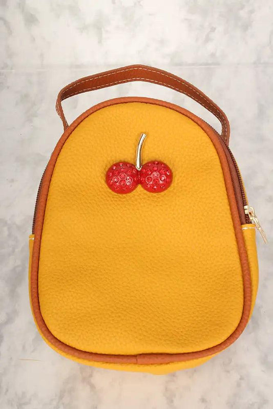 Sexy Mustard Embellished Cross Body Shoulder Bag - Babewear