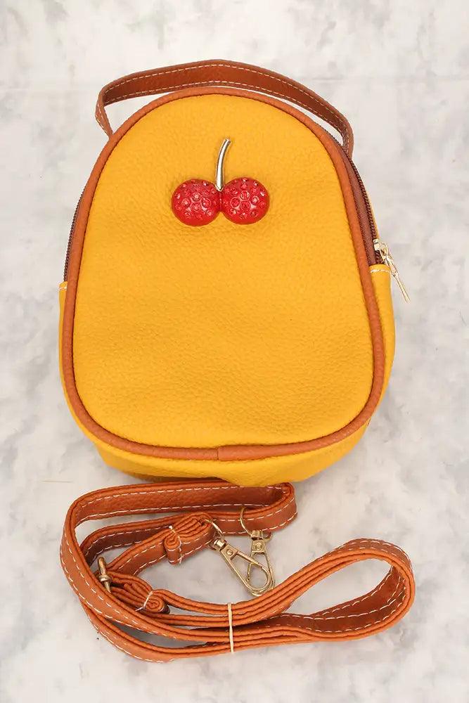 Sexy Mustard Embellished Cross Body Shoulder Bag