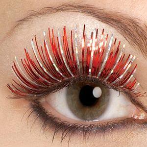 Sexy Orange Silver Large Hologram Eyelashes