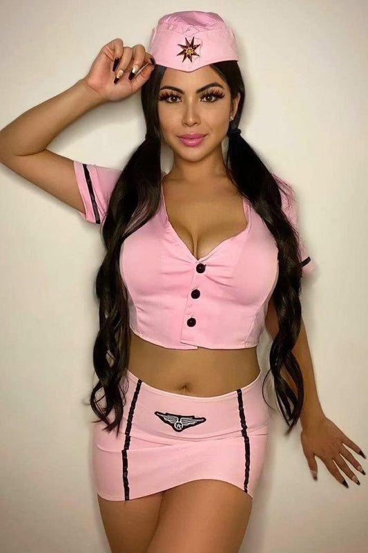 Sexy Pink 4Pc. Sailor Costume