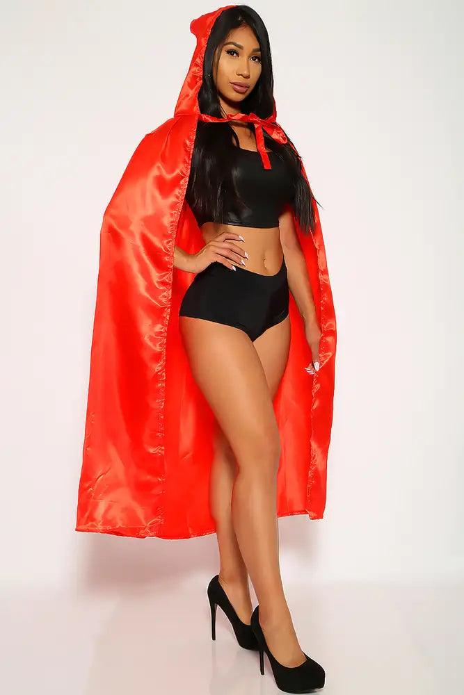 Sexy Red Cape Hood Long Length Costume Accessory