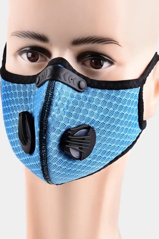 Turquoise Double Respirator Filter Washable Face Mask - Babewear