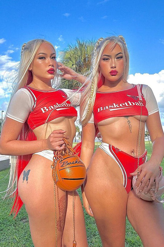 Basketball Babe Crop Top 2 Pc Sexy Costume