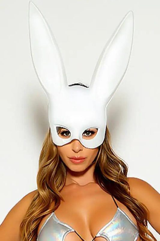 White Bunny Mask Costume Accessory