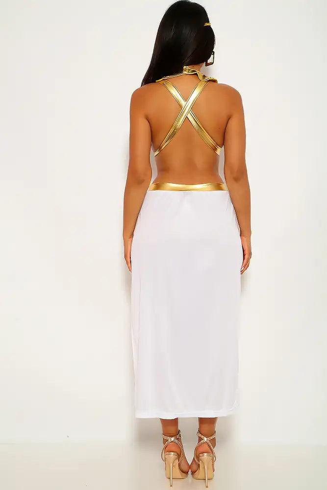 White Gold 3 Piece Cleopatra Costume