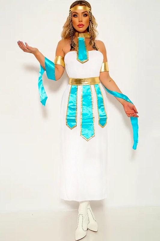 White Mint Egyptian Ruler 5 Piece Costume