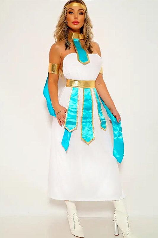 White Mint Egyptian Ruler 5 Piece Costume