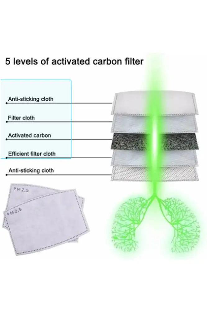 White Replaceable Protective Filter For Mask 10 Pieces