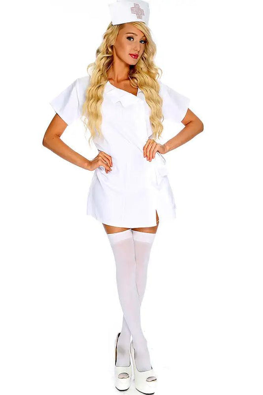 White Sexy 2.Piece Nurse Costume - Babewear